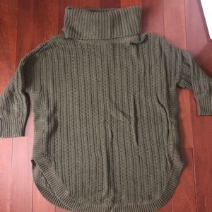 Olive Green Turtleneck Sweater